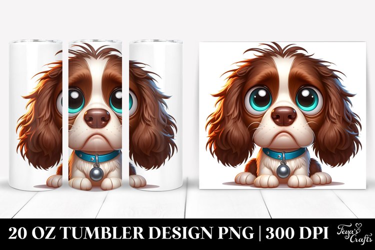 Colorful English Springer Spaniel | 20 oz Tumbler example image 1