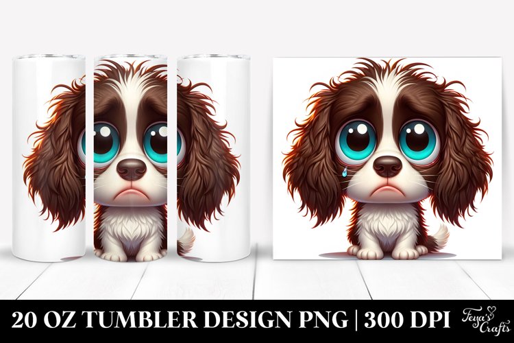 Colorful English Springer Spaniel | 20 oz Tumbler example image 1