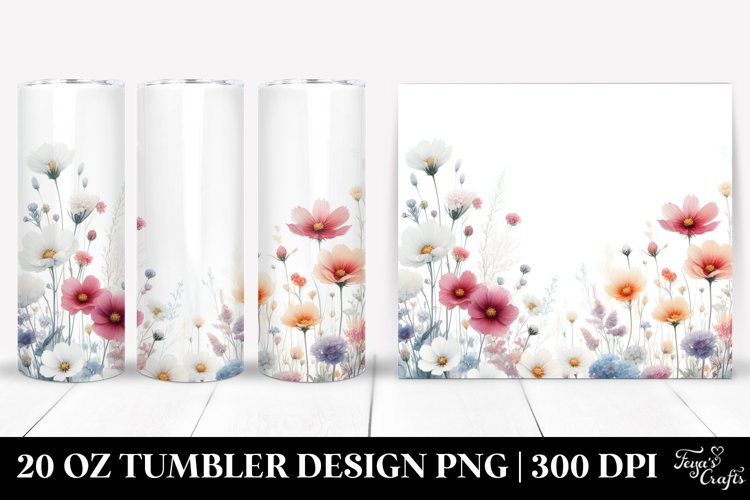 Wild Flowers Tranquility | 20 Oz Tumbler example image 1