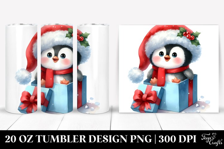 Expressive Baby Penguin 20 Oz Tumbler example image 1