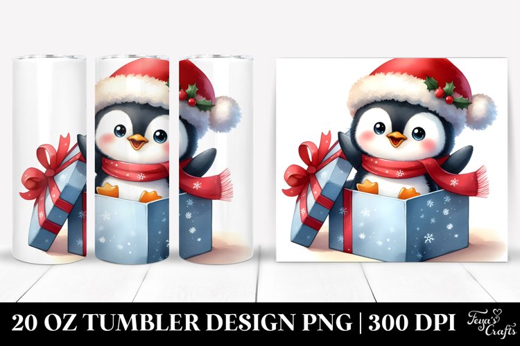 Expressive Baby Penguin 20 Oz Tumbler example image 1