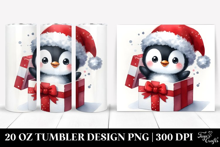 Expressive Baby Penguin 20 Oz Tumbler example image 1