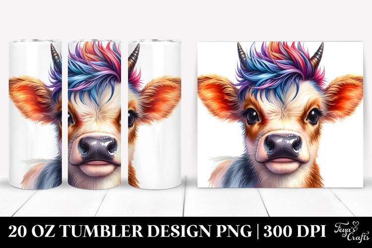 Cute Baby Cow 20 Oz Tumbler example image 1