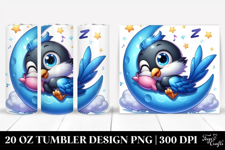 Cute Cartoon Baby Magpie | 20 oz Tumbler
