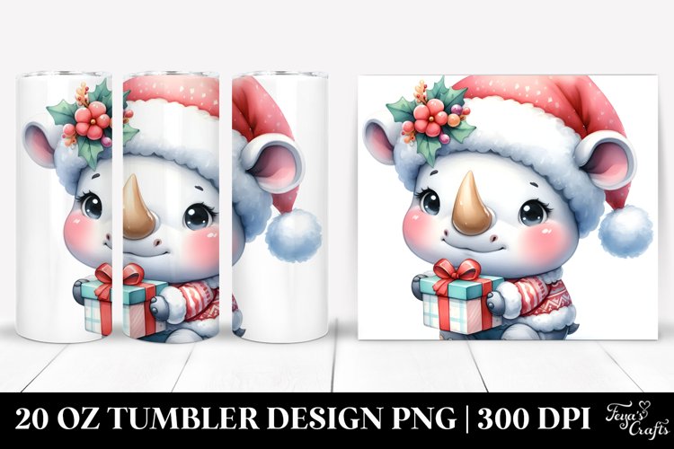 Expressive Baby Rhino 20 Oz Tumbler example image 1