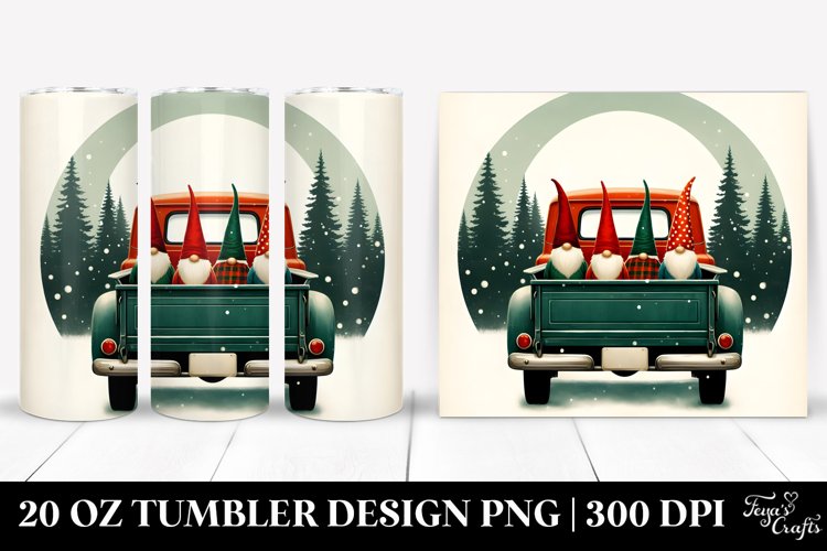 Christmas Gnomes in Truck 20 Oz Tumbler