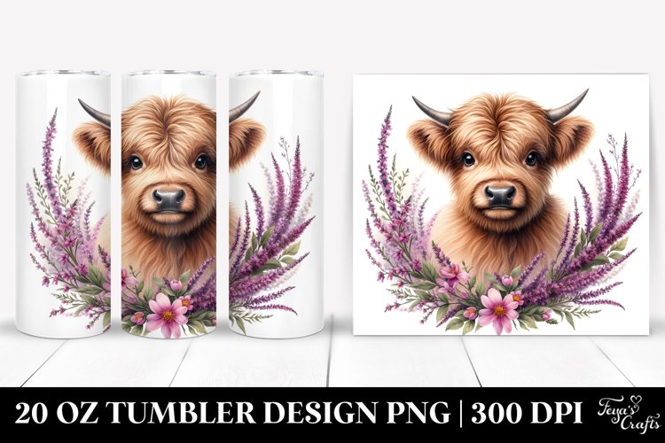 Baby Highland Cow | 20 oz Tumbler example image 1