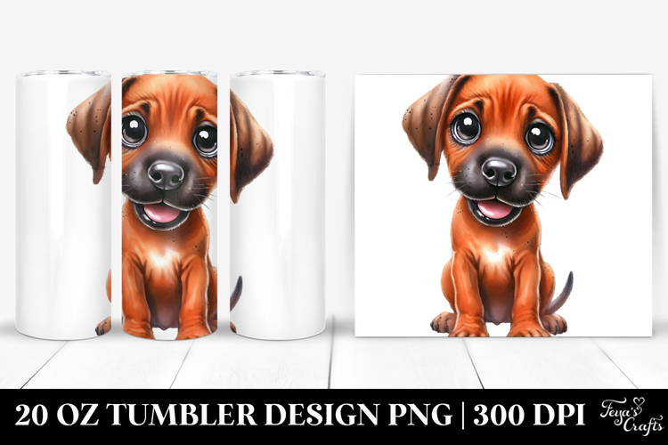 Watercolor Baby Rhodesian Ridgeback, Bright 20 Oz Tumbler