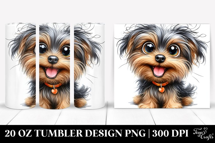 Crazy Funny Yorkipoo Sitting | 20 Oz Tumbler example image 1