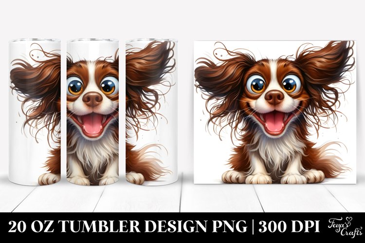 Crazy Funny Brittany Sitting | 20 Oz Tumbler example image 1