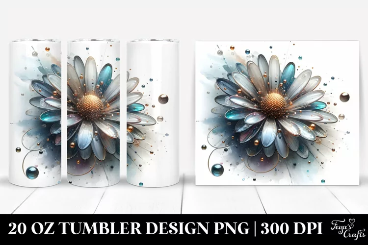 Abstract Daisy Tumbler