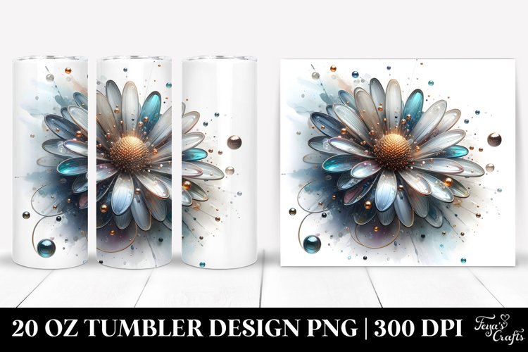 Abstract Daisy Tumbler example image 1