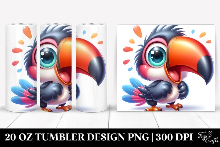 Colorful Baby Toucan Tumbler example image 1