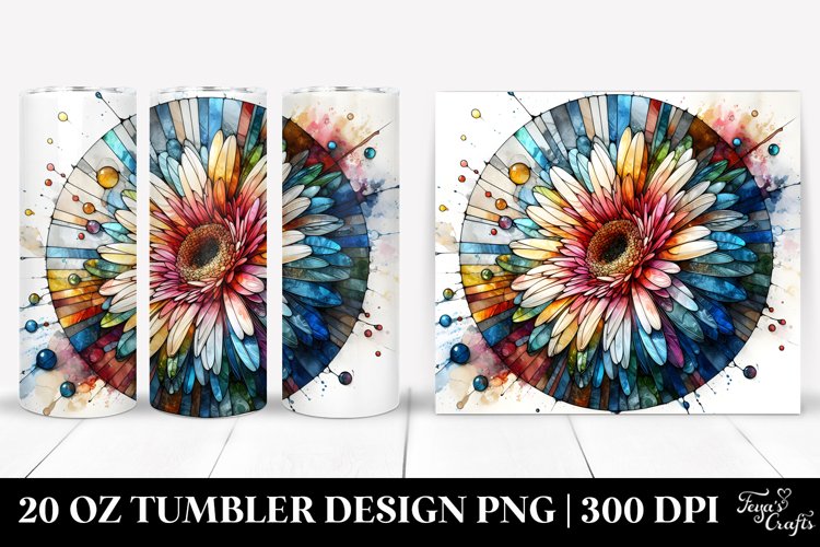 Stained Gerbera Tumbler example image 1
