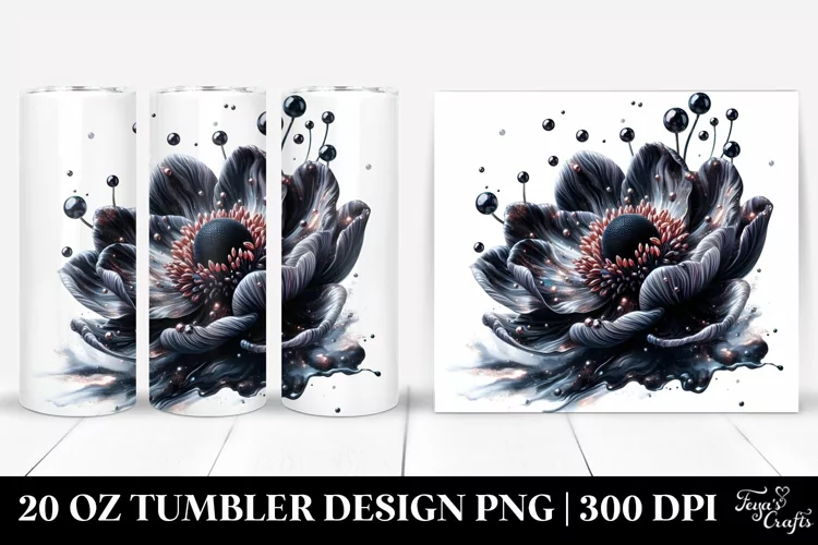 Glossy Anemone Marble Splash | 20 Oz Tumbler