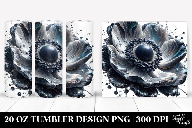 Glossy Anemone Marble Splash | 20 Oz Tumbler example image 1