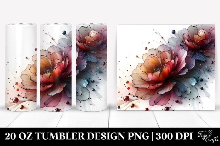 Abstract Glossy Peonies | 20 Oz Tumbler