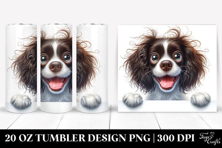 Colorful Funny Springer Spaniel | 20 oz Tumbler example image 1