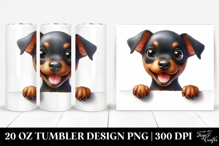 Colorful Funny Doberman Pinscher | 20 oz Tumbler