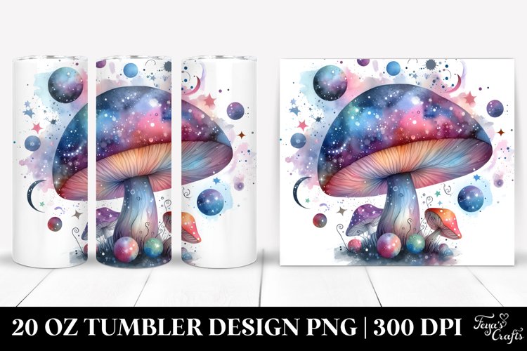 Magical Celestial Mushroom Splash 20 Oz Tumbler example image 1