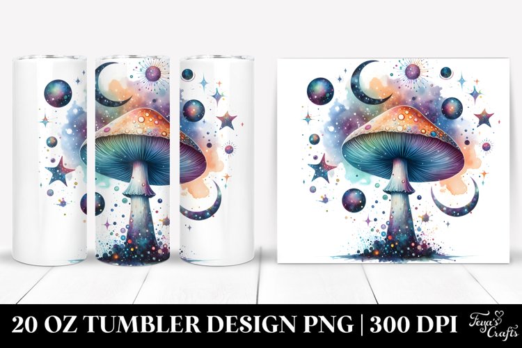 Magical Celestial Mushroom Splash 20 Oz Tumbler example image 1