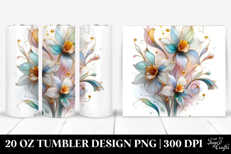 Glossy Narcissus 20 Oz Tumbler example image 1