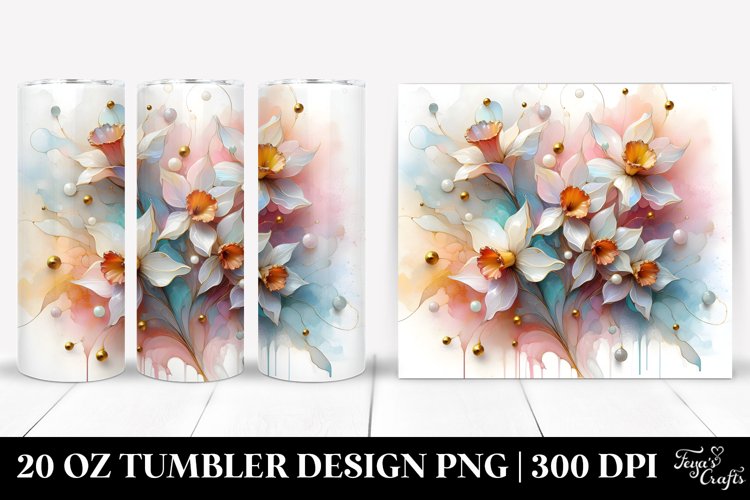 Glossy Narcissus 20 Oz Tumbler example image 1