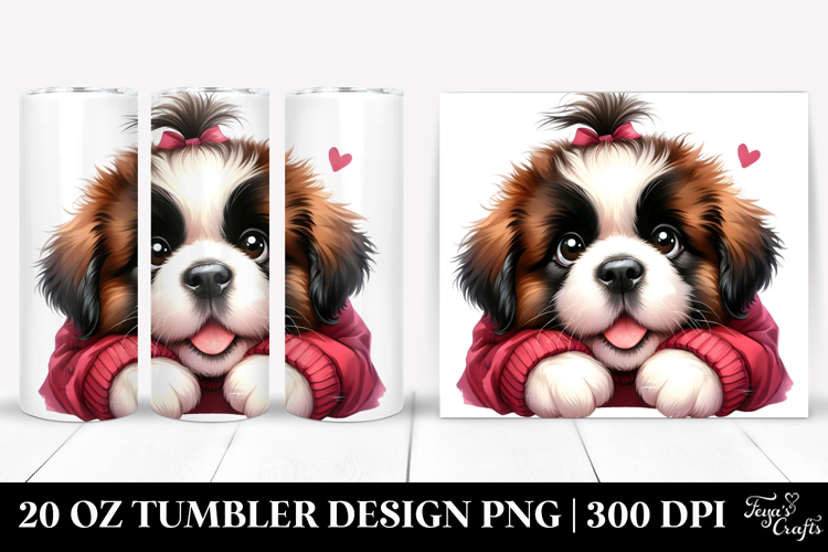 Cute Saint Bernard 20 Oz Tumbler