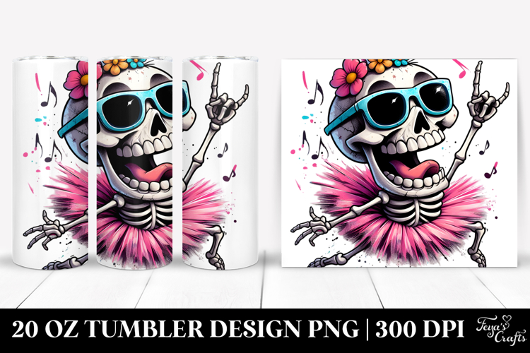 Funny Skeleton in Tutu 20 Oz Tumbler