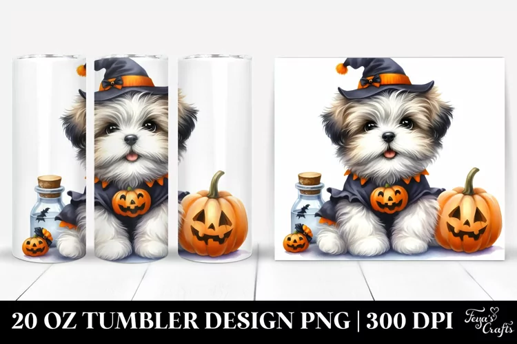 Expressive Bichon Frise for Halloween