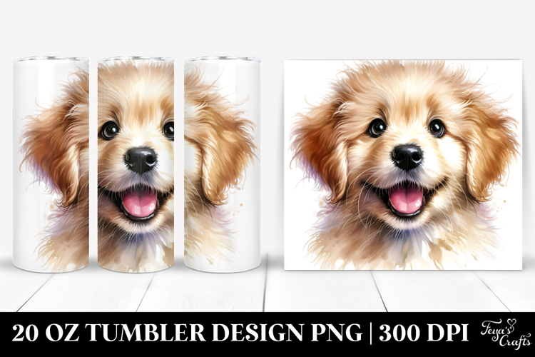 Watercolor Baby Golden Retriever, Bright 20 Oz Tumbler