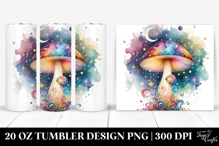 Magical Celestial Mushroom | 20 Oz Tumbler example image 1