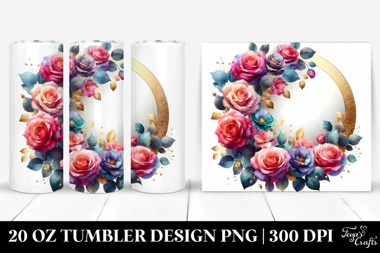 Vibrant Roses Frame 20 oz Tumbler