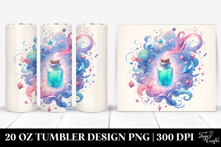 Simple Elixir Watercolor Design | 20 oz Tumbler