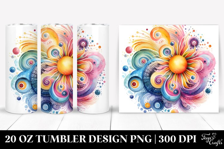 Colorful Pastel Sun 20 oz Tumbler