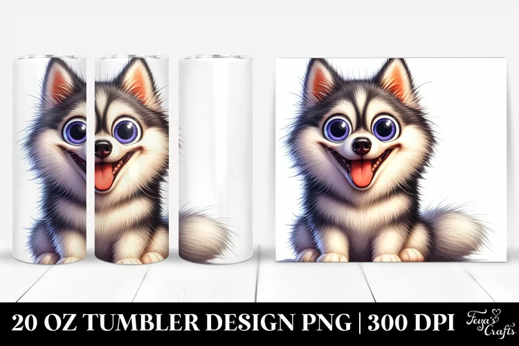 Colorful Funny Siberian Husky | 20 Oz Tumbler