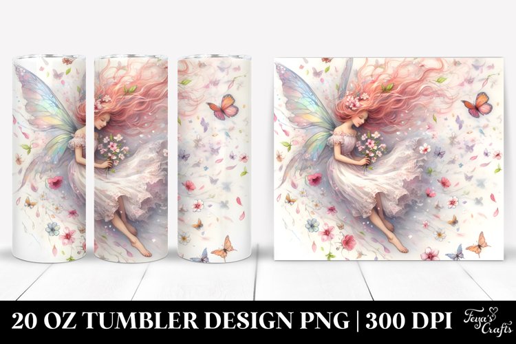 Pastel Fairy Spring Petals | 20 oz Tumbler example image 1