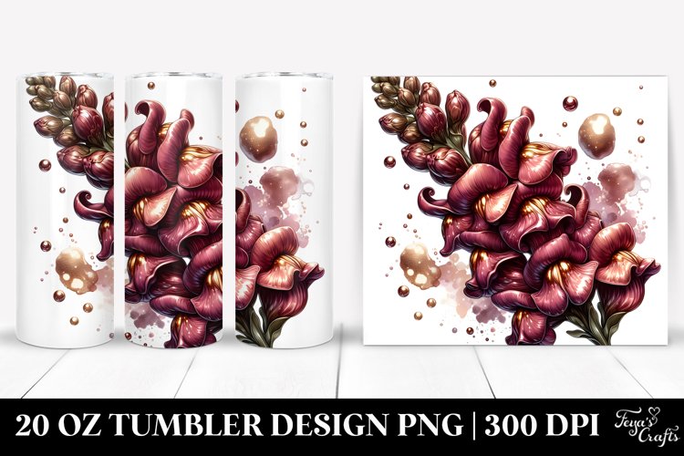 Detailed Glossy Snapdragon | 20 Oz Tumbler example image 1