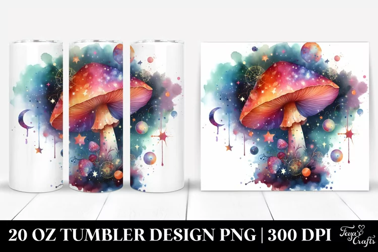 Colorful Mushroom Astral Magic Tumbler | 20 Oz Tumbler