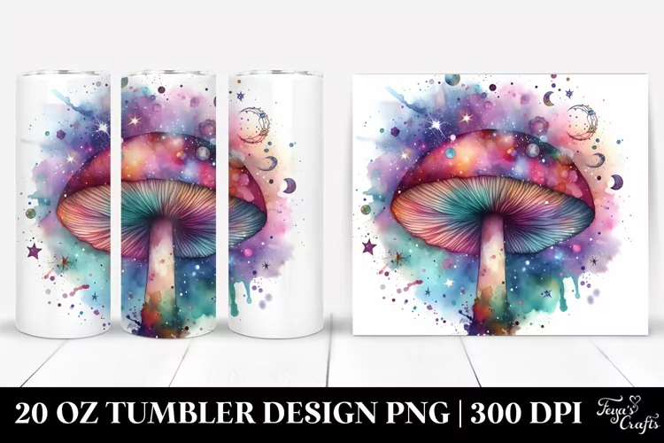 Colorful Mushroom Astral Magic Tumbler | 20 Oz Tumbler