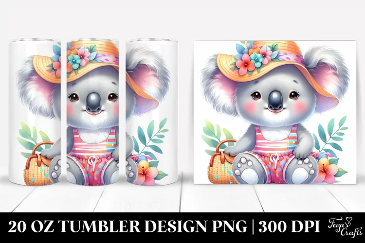Colorful Baby Koala Tumbler | 20 Oz Tumbler