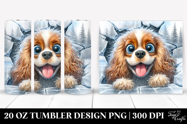 Crazy Colorful Cocker Spaniel | 20 Oz Tumbler example image 1