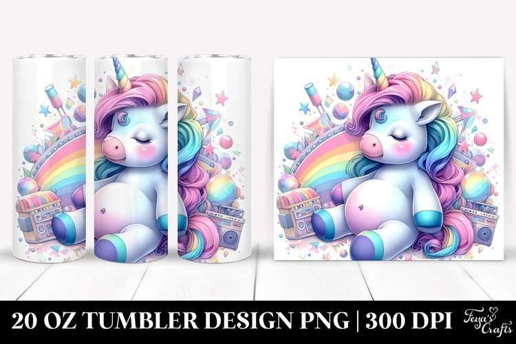 Baby Unicorn . 20 oz Tumbler Design