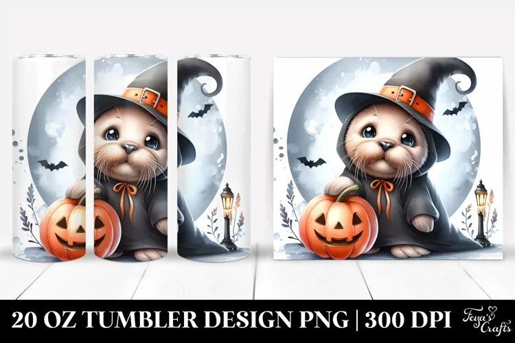 Cute Baby Walrus Halloween 20 Oz Tumbler
