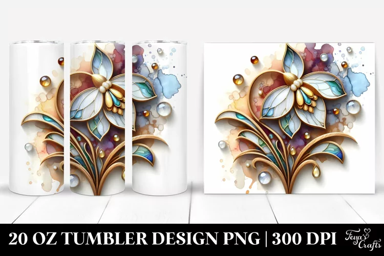Shiny Snowdrop Stained for 20 oz Tumbler