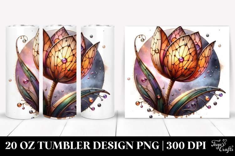 Stained Tulip Watercolor example image 1
