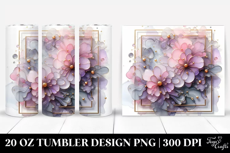 Abstract Pastel Lavender of with Golden Insertions