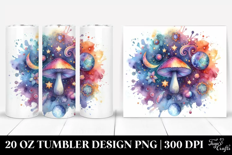 Colorfull Magical Mushroom | 20 Oz Tumbler