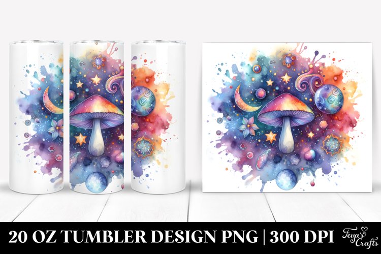 Colorfull Magical Mushroom | 20 Oz Tumbler example image 1