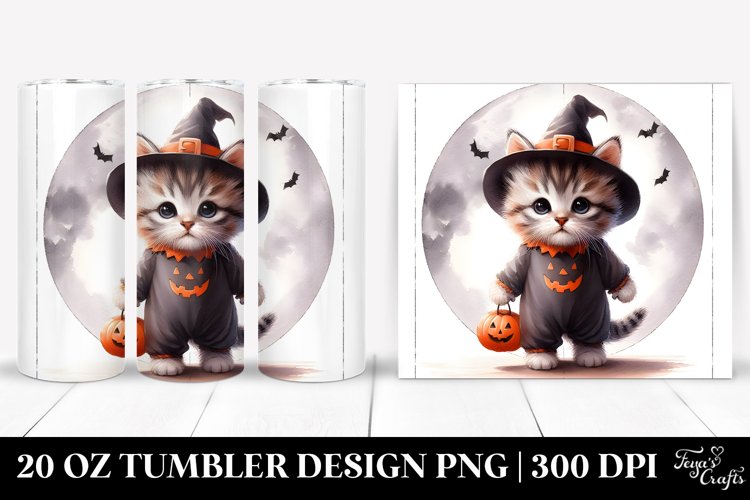 Cute Baby Kitten - Standing, Dressed for Halloween example image 1